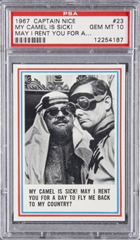 1967 Topps Test Issue "Captain Nice" #23 "My Camel is Sick! May I Rent You for a ..." – PSA GEM MT 10 "1 of 1!"